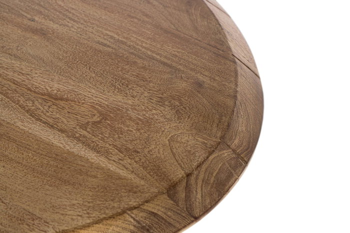GINER Y COLOMER Table de salle à manger en bois d'acacia naturel et fer noir 200cm